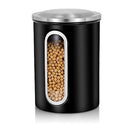Kitchen Food Storage Canister Set - For Ideahome Stainless Steel Organization Canisters Set of 3 Containers, with Airtight Lid, Great for Home Kitchen Counter Storage and Decor