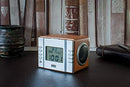 August MB300 Mini Wooden MP3 Stereo System and FM Clock Radio, with Card Reader, USB Port & AUX Jack (3.5mm Audio In), 2 x 3W Powerful Hi-Fi Speakers and Built-in Rechargeable Battery