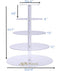 BonNoces 5 Tiers Round Acrylic Pastry Wedding Cupcake Stands Tower Tree-Cupcake Carrier-Clear Tiered Cake Stand Tall Jumbo-Round Dessert Stands-Cupcake Display Stand