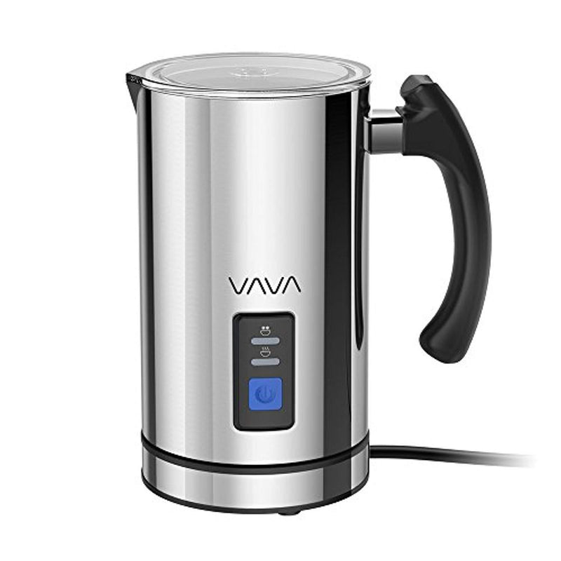 Milk Frother, VAVA Electric Liquid Heater with Hot or Cold Milk Functionality, Stainless steel Electric Milk Steamer(Silent Operation, Strix Temperature Controls, Extra Whisks, FDA Approved)