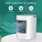 MOSAJIE Portable Space Air Conditioner,Small Personal Desk Fan,Quiet Air Cooler Misting Fan,Mini USB Air Conditioner Fan,Purifier,Sterilizer,Humidifier,Desktop Cooling Fan with 3 Speeds for Home Room Office