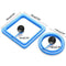 FLOURITHING 2 Pcs Fish Feeding Ring, Fish Safe Floating Food Feeder Circle Blue, with Suction Cup Easy to Install Aquarium, Square and Round Shape, for Guppy, Betta, Goldfish, Etc.