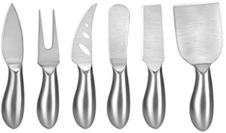 Home Perspective Premium 6-Piece Cheese Knife Set - Complete Stainless Steel Cheese Knives Gift Knives Sets Collection, Suit for the Wedding, Lover, Elders, Children and Friends