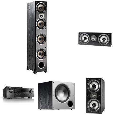 Polk Audio Monitor 70 Series II Tower Speaker (Black, Single) for Multichannel Home Theater | 1" Tweeter, (4) 6.5" Woofers | Bi-wire & Bi-amp