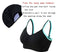 AKAMC 3 Pack Women's Medium Support Cross Back Wirefree Removable Cups Yoga Sport Bra