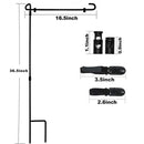 HOOSUN Garden Flag Stand Yard Flag Stand Pole Holder 36.5"" H x 16.5"" W Fits 12.5"" x 18"" Flag Without Flag