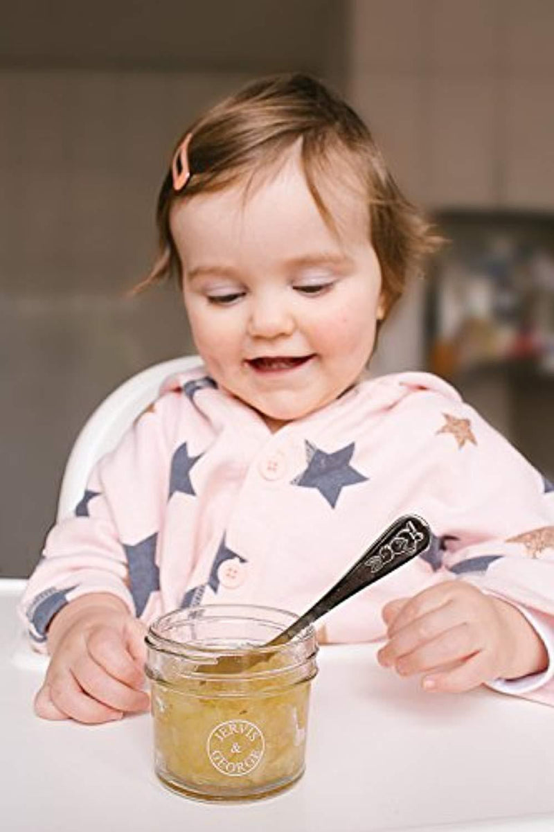 Glass Baby Food Storage Containers - Set contains 12 Small Reusable 4oz Jars with Airtight Lids - Safely Freeze your Homemade Baby Food