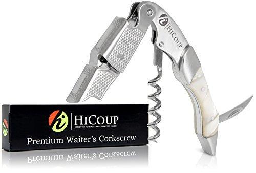 Professional Waiter’s Corkscrew by HiCoup – Bai Ying Wood Handle All-in-one Corkscrew, Bottle Opener and Foil Cutter, The Favored Choice of Sommeliers, Waiters and Bartenders Around The World