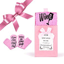 Wine Gifts for Women Her, Christmas Present Funny Gifts for Mom Grandma Friend, Birthday Gift Ideas, If You Can Read This Bring Me Some Wine Socks, Stocking Stuffers Wine Accessories Gift Boxes - Pink