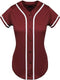 Hat and Beyond Womens Baseball Button Down Tee Short Sleeve Softball Jersey Active Shirts Made in USA