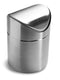 Estilo Mini Countertop Trash Can, Brushed Stainless Steel, Swing Top Trash Bin 1.5 L / 0.40 Gal