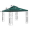 Replacement 10'X10'Gazebo Canopy top Patio Pavilion Cover Sunshade plyester Double Tiers-Taupe