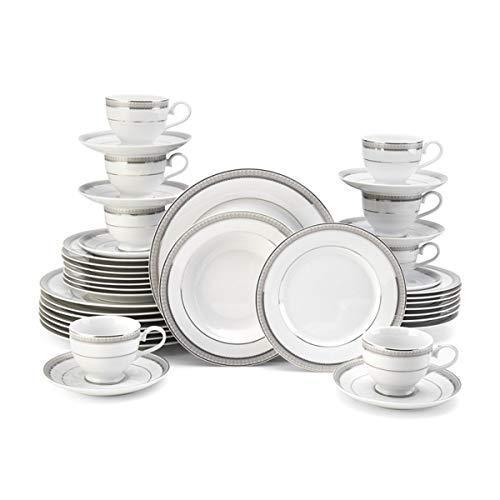 Mikasa 5224199 Platinum Crown 40-Piece Dinnerware Set, Service for 8