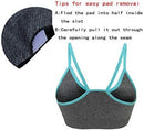 AKAMC 3 Pack Women's Medium Support Cross Back Wirefree Removable Cups Yoga Sport Bra