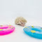 HAICHEN TEC 3.74 Inch Small Animal Hedgehog Fancy Mouse Bath Collar Ring Yellow Duck Transparent Swimming Rings Hamster Swim Life Jacket Float Coat Photo Shoot Toy Cage Accessories(6 Pack)