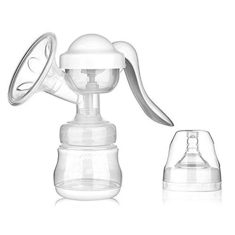 Manual Breast Pump - Joven Portable Silicone Breastfeeding Pumps with Lid, BPA Free & 100% Food Grade Silicone, Small & Discreet Breast Milk Pump for Mother