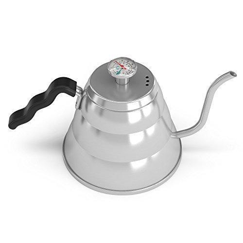 Coffee Gator Pour Over Kettle - With Gooseneck Spout and Thermometer (40floz)