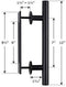 U-MAX 6 Ft Sliding Barn Door Hardware Kit -Heavy Duty Sturdy, Smoothly and Quietly -Easy to Install - Fit 36"-40" Wide Door Panel (I Shape Hanger)