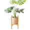 Plant Stand Mid Bamboo Flower Pot Holder, Mid Century Modern Plant Stand with Detachable Rubber Foot Cover, Width 11.4Inch, Up to 14 Inch Planter (Planter Not Included)