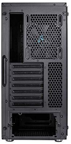 Fractal Design Meshify C - Compact Computer Case - High Performance Airflow/Cooling - 2X Fans Included - PSU Shroud - Modular Interior - Water-Cooling Ready - USB3.0 - Tempered Glass Light - Blackout