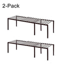 STORAGE MANIAC 2-Pack Expandable Kitchen Counter & Cabinet Shelf Organizer, Bronze