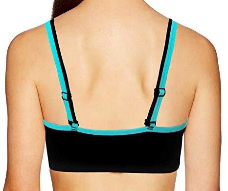 AKAMC 3 Pack Women's Medium Support Cross Back Wirefree Removable Cups Yoga Sport Bra