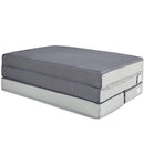 Best Choice Products 4in Thick Folding Portable Queen Mattress Topper w/High-Density Foam, Washable Cover