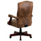 Flash Furniture Bomber Brown Classic Executive Swivel Office Chair with Arms