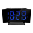 Digital Alarm Clock, Atmoko 5'' LED Display Clock with Curved-Screen and Dimmer, Snooze Function, 3 Adjustable Alarm Sounds, Bedside Alarm Clock for Bedroom, Kitchen, Office