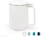 KitchenTour Porcelain Tea Mug with Infuser and Lid - Large Capacity Mug with Infuser Basket - 20oz, White