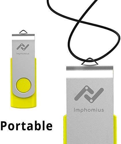 32GB Flash Drives Bulk 10 Pack USB 2.0 32 GB Thumb Drive Jump Drive Pen Drive Memory Drive Zip Drive with LED Light for Storage by Imphomius - 10Pack,Multicoloured