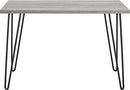 Ameriwood Home Owen Retro Desk with Metal Legs Weathered Oak