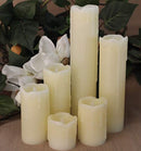 LED Lytes Flameless Candles with Timer, for Mom Gifts, Slim Set of 6, 2 Inches Wide and 2-9 Tall, Ivory Dripping Wax and Flickering Amber Yellow Flame Battery Operated Electric Candle