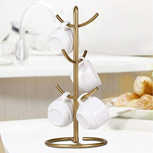 Paper Towel Holder Countertop, TY Storage Metal Standing Simply Tear Roll Holder, Fits Standard and Jumbo-Sized Rolls for Kitchen Countertop, Golden