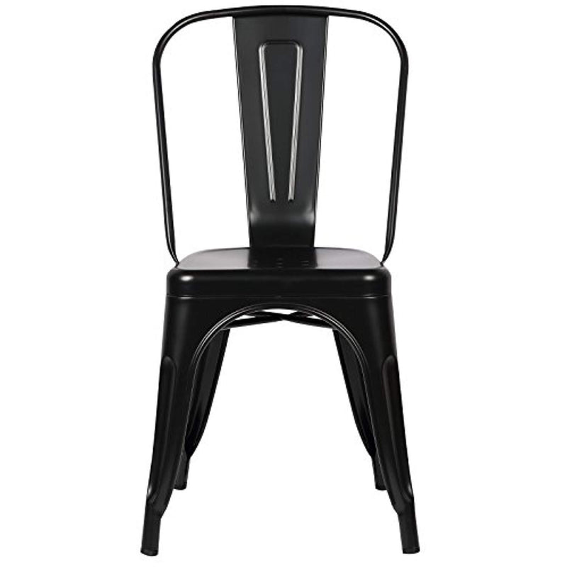 POLY & BARK EM-112-BLK-X4 Trattoria Side Chair in Black (Set of 4)