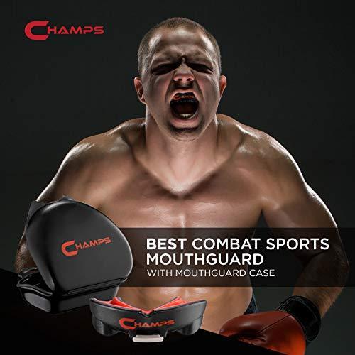 Champs Breathable Mouthguard for Boxing, Jiu Jitsu, MMA, Muay Thai, Sports, and Wrestling. Easy Fit Boxing Mouthguard Super Tough MMA Mouthguard. Combat Sports Mouthpiece