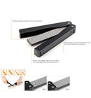 NPYPQ 400/600 Grit Pocket Folding Diamond Knife scissors Sharpener Double-Sided Sharpening Stone for Outdoor Camping Garden Kitchen Tool (New Black)