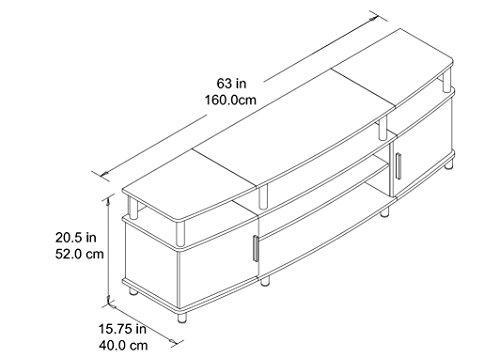 Ameriwood Home Carson TV Stand for TVs up to 70" Wide (Cherry)