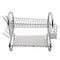 Zippem 2-Tier Dish Drying Rack – Dish Drainer, Chrome Plating Dish Rack, Includes Utensil Holder, and Drain Board, Silver 15.74 x 14.57 x 9.84 Inches