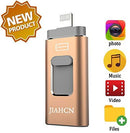 JIAHCN USB Flash Drive for iPhone 256GB iFlash USB Drive for iPhone The Photo Stick for iPhone iPad PC Android Password Touch ID Protected External Storage Drive for iPhone Memory Stick Storage 256GB