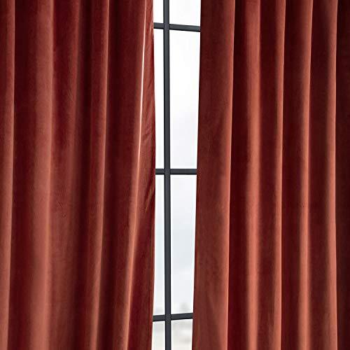 Half Price Drapes VPCH-192018-120 Signature Blackout Velvet Curtain, Burgundy, 50 X 120