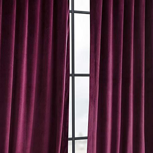 Half Price Drapes VPCH-192018-120 Signature Blackout Velvet Curtain, Burgundy, 50 X 120