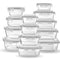 Glass Food Storage Containers [13-piece set] - Meal Prep Leakproof Container With Airtight Snap On Lids - Microwave, Oven, Freezer, Dishwasher Safe. Best For Kitchen, Lunch & Pantry - BPA Free