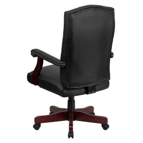 Flash Furniture Bomber Brown Classic Executive Swivel Office Chair with Arms