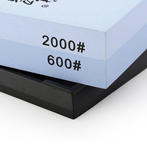 TAIDEA 600/2000 Grit Combination Corundum Whetstone Knife Sharpening Stone / Double Two-Sided