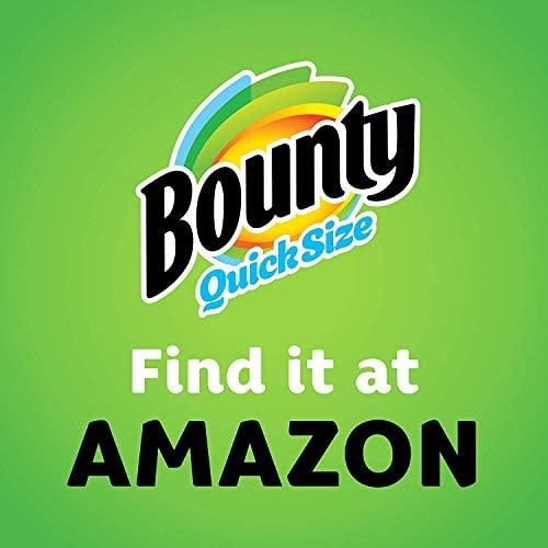 Bounty Quick-Size Paper Towels, White, 8 Family Rolls = 20 Regular Rolls