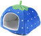 Nest 9 Strawberry Style Cute Soft Cotton Sponge Puppy Cat Dog House Pet Bed Dome Tent Warm Cushion Basket