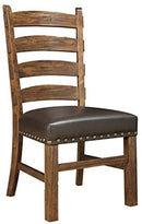 Emerald Home Chambers Creek Brown 24" Bar Stool with Upholstered Faux Leather Seat And Nailhead Trim, Set of Two