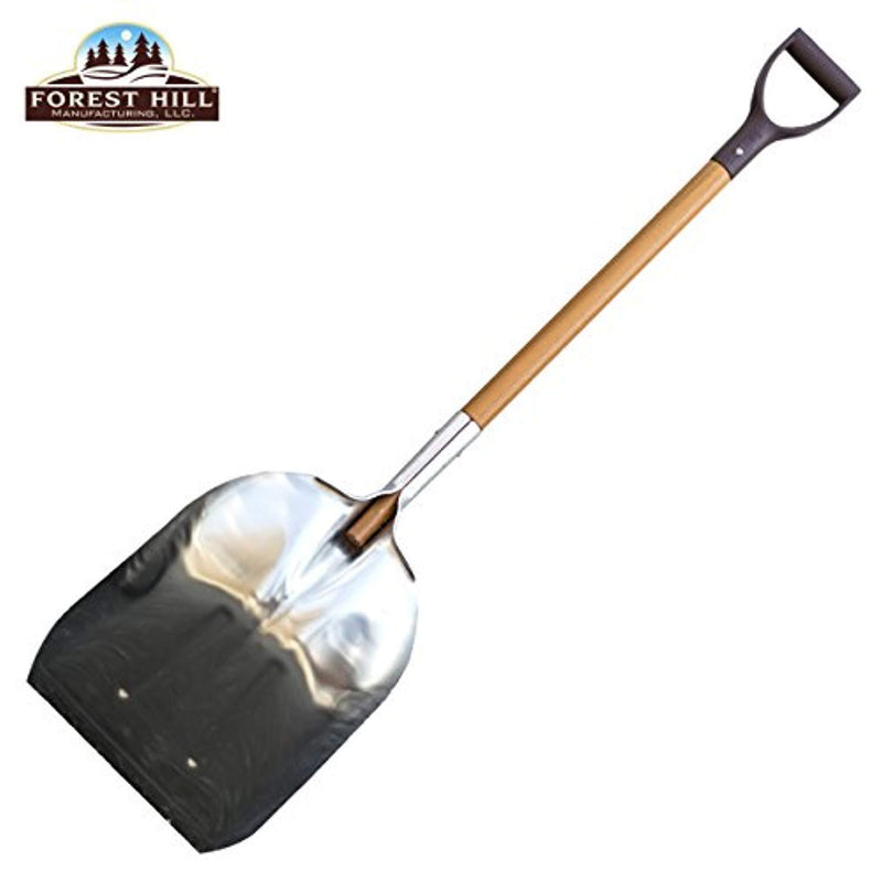 FOREST HILL Super Tuff - The Ultimate Shovel Manufacturing Aluminum Straight Edge Scoop Shovel (.125 Thick Aluminum, 52-Inch)