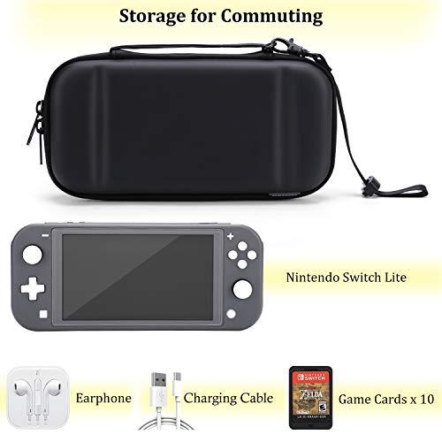 Compatible with Switch Lite Case EVA Protective Carrying Case for Switch Lite Cover Video Game Accessories for Nintendo Switch Lite Gifts for Men Husband Kids Teens (GrayWhite)